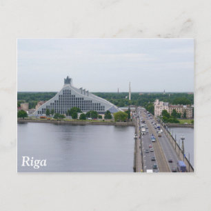 Carte Postale Bibliothèque nationale de Lettonie, Riga