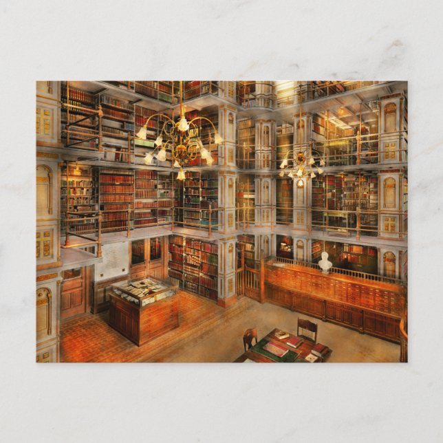 Carte Postale Bibliothèque - Un classique littéraire 1905 (Devant)