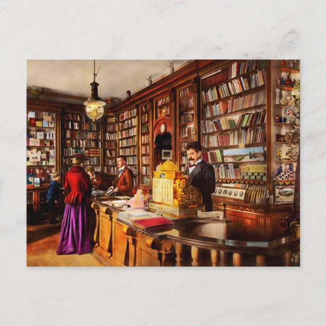 Carte Postale Bibliothèque - Une idée novatrice 1895 (Devant)