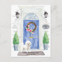 Carte postale Bichon Frise Moving Faire-part