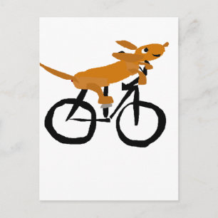 Carte Postale Bicycle Dachshund amusant