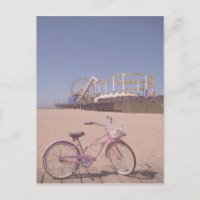Bicyclette Pier Californie Père Noël Monica Beach