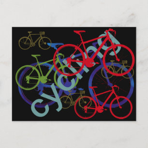Carte Postale bicyclettes mixtes ~ vélo