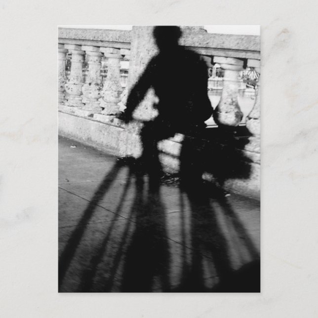 Carte Postale Bicyclist On Burnside Bridge, Portland, Oregon (Devant)