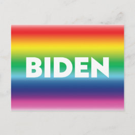 Carte Postale "Biden" Fierté lgbtq lgbt couleurs arc-en-ciel