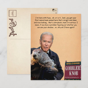 Carte postale Biden personnalisable Jour de la Mar