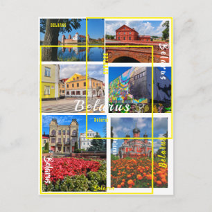 Carte Postale Biélorussie Minsk Grodno Pinsk Borisov Architectur