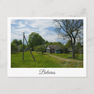 Carte Postale Biélorussie Rurale Maison de refuge Paysage Nature