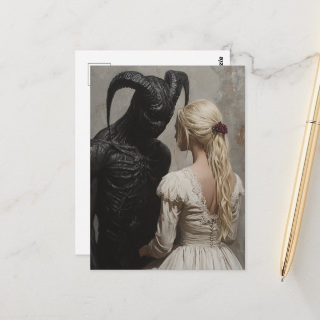 Carte Postale Bien et mal (Devant/Arrière en situation)