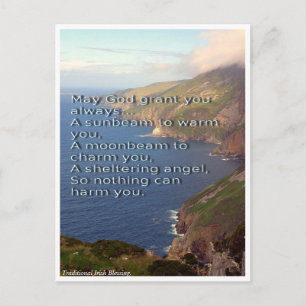 Carte Postale Bienheureux irlandais traditionnel, littoral irlan