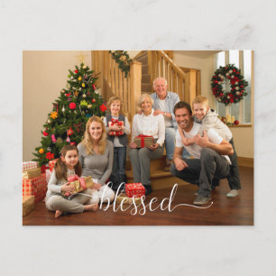 Carte Postale Bienheureux Photo de famille Noël