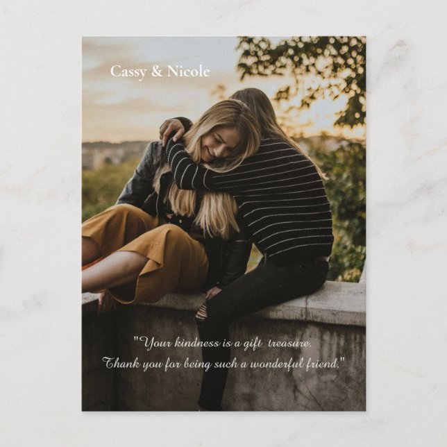 Carte Postale Bienveillance et Merci (Devant)