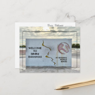 Carte Postale Bienvenue à Bimini Bahamas Voyage sur une île tr