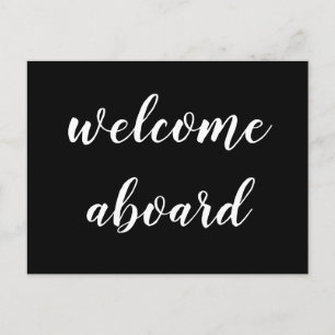 Carte Postale bienvenue à bord du script