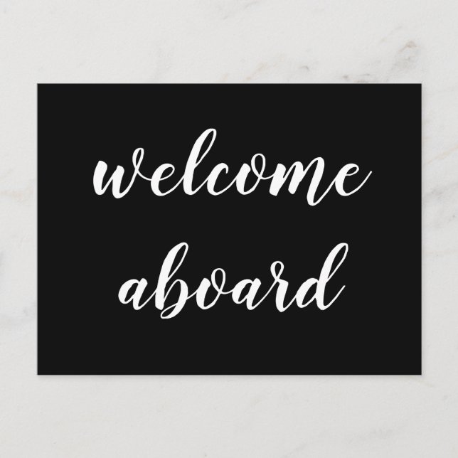 Carte Postale bienvenue à bord du script (Devant)
