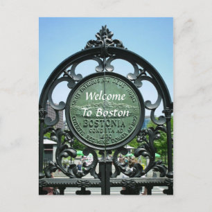 Carte Postale Bienvenue À Boston