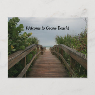 Carte Postale Bienvenue à Cocoa Beach, Floride!