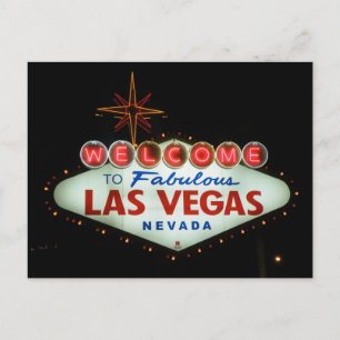 Carte Postale Bienvenue à Fabulous Las Vegas - Nevada