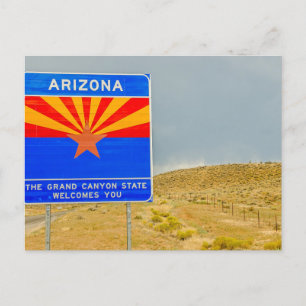Carte Postale Bienvenue à Grand Canyon State of Arizona Servi