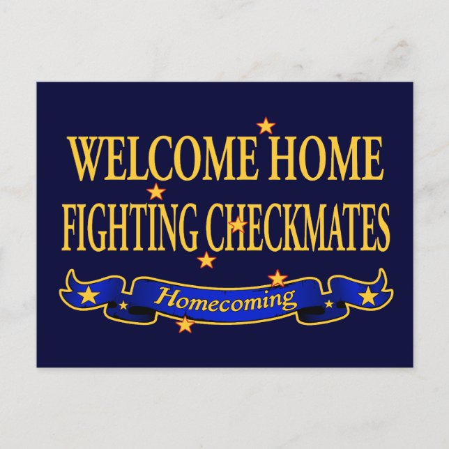 Carte Postale Bienvenue à la maison Coéquipiers de combat (Devant)
