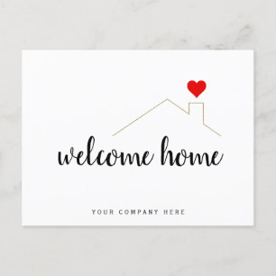Carte Postale Bienvenue à la maison Nouvelle Propriété Immobiliè