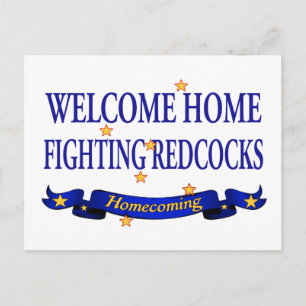 Carte Postale Bienvenue à la maison pour combattre les Redcocks