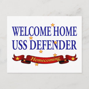 Carte Postale Bienvenue à la maison USS Defender
