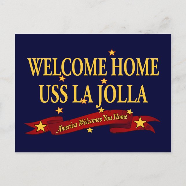 Carte Postale Bienvenue à la maison USS La Jolla (Devant)