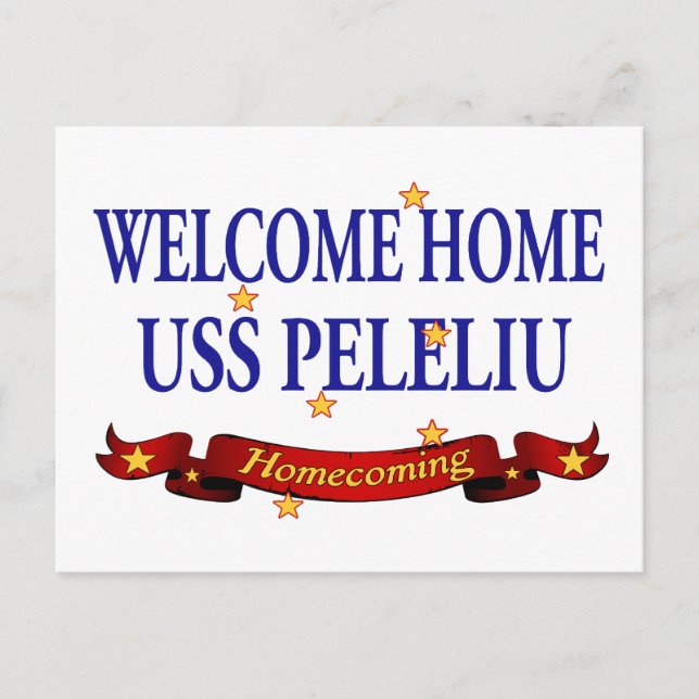 Carte Postale Bienvenue à la maison USS Peleliu (Devant)