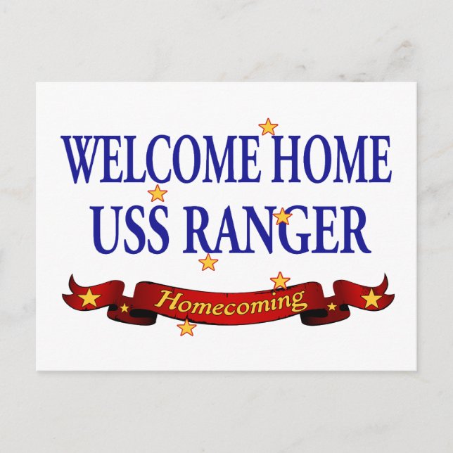 Carte Postale Bienvenue à la maison USS Ranger (Devant)