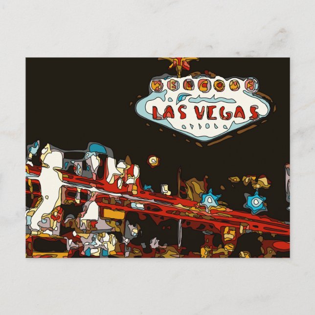 Carte Postale Bienvenue à Las Vegas Baby ! (Devant)