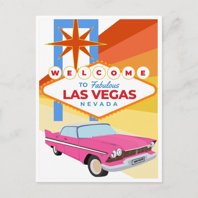 Carte Postale Bienvenue à Las Vegas Nevada (Devant)