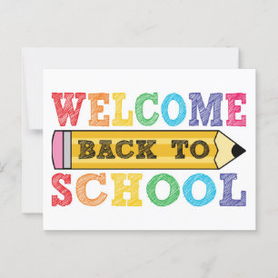 Carte Postale bienvenue à l'école