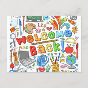 Carte Postale Bienvenue À L'École