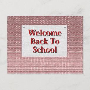 Carte Postale Bienvenue À L'École