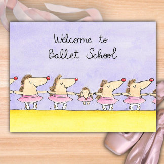 Carte Postale Bienvenue à l'école de ballet