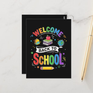Carte Postale Bienvenue à l'école les enfants Enseignant Premier