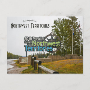 Carte Postale Bienvenue à l'enseigne des Territoires du Nord-Oue
