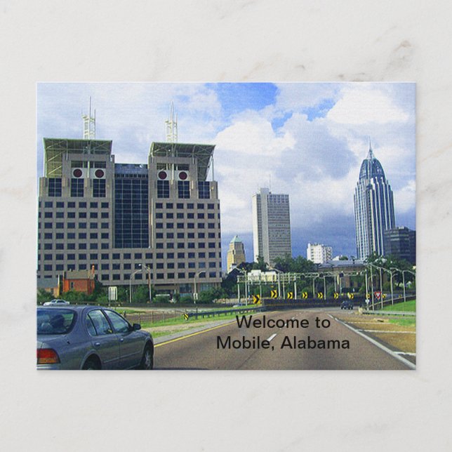 Carte Postale Bienvenue à Mobile, Alabama (Devant)
