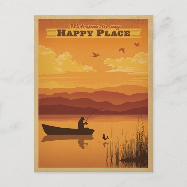 Carte Postale Bienvenue à mon Happy Place (Devant)