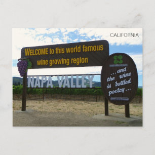 Carte Postale Bienvenue À Napa Valley Postcard!