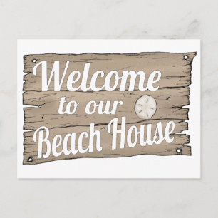 Carte Postale bienvenue à notre beach house