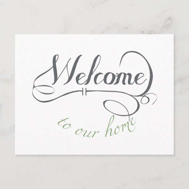 Carte Postale Bienvenue À Notre Maison (Devant)