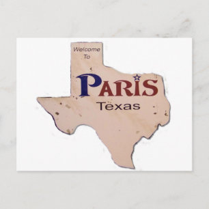 Carte Postale Bienvenue à Paris, Texas