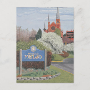 Carte Postale Bienvenue à Portland Maine