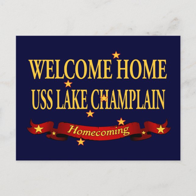 Carte Postale Bienvenue Accueil Lac Champlain (Devant)