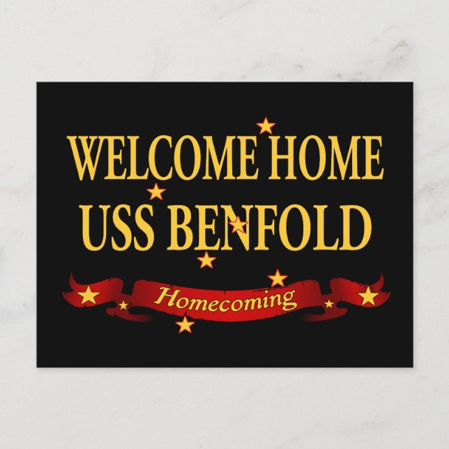 Carte Postale Bienvenue Accueil USS Benfold (Devant)