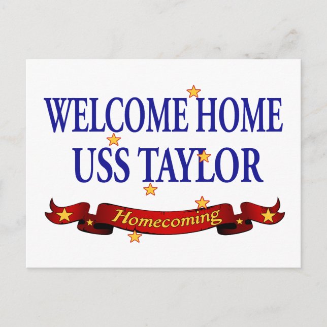 Carte Postale Bienvenue Accueil USS Taylor (Devant)