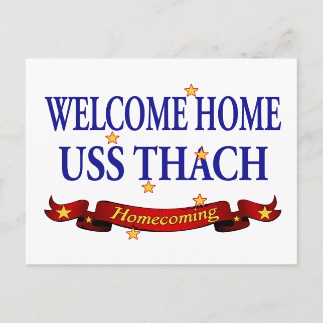 Carte Postale Bienvenue Accueil USS Thach (Devant)