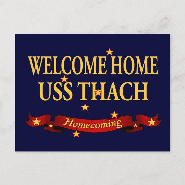 Carte Postale Bienvenue Accueil USS Thach (Devant)